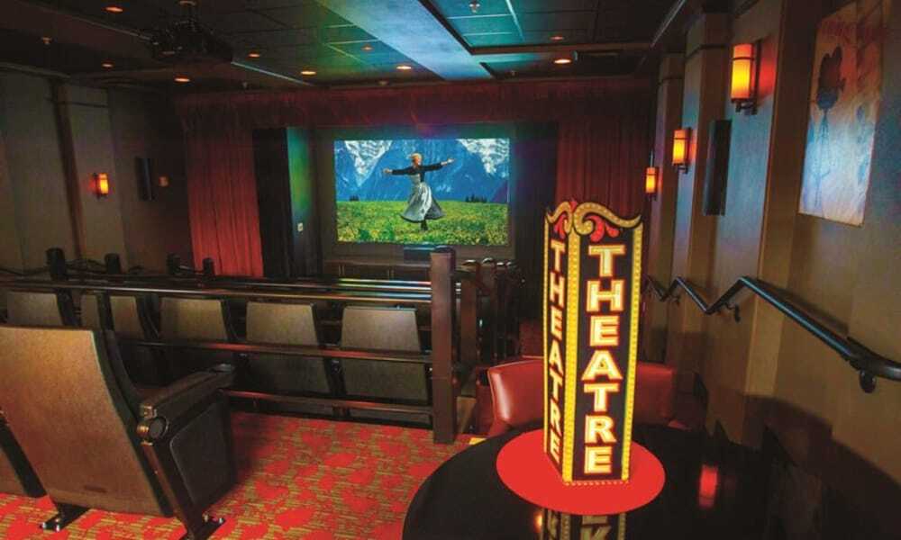 The theater room at Ashton Gardens