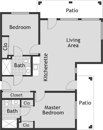 Two-Bedroom Apartment floor plan layout